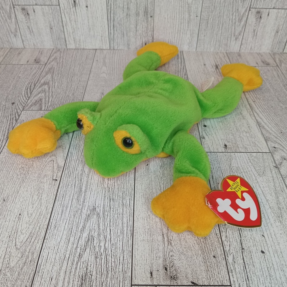 Ty Original Beanie Baby Smoochy the Frog with Tag Excellent VTG October 1, 1997